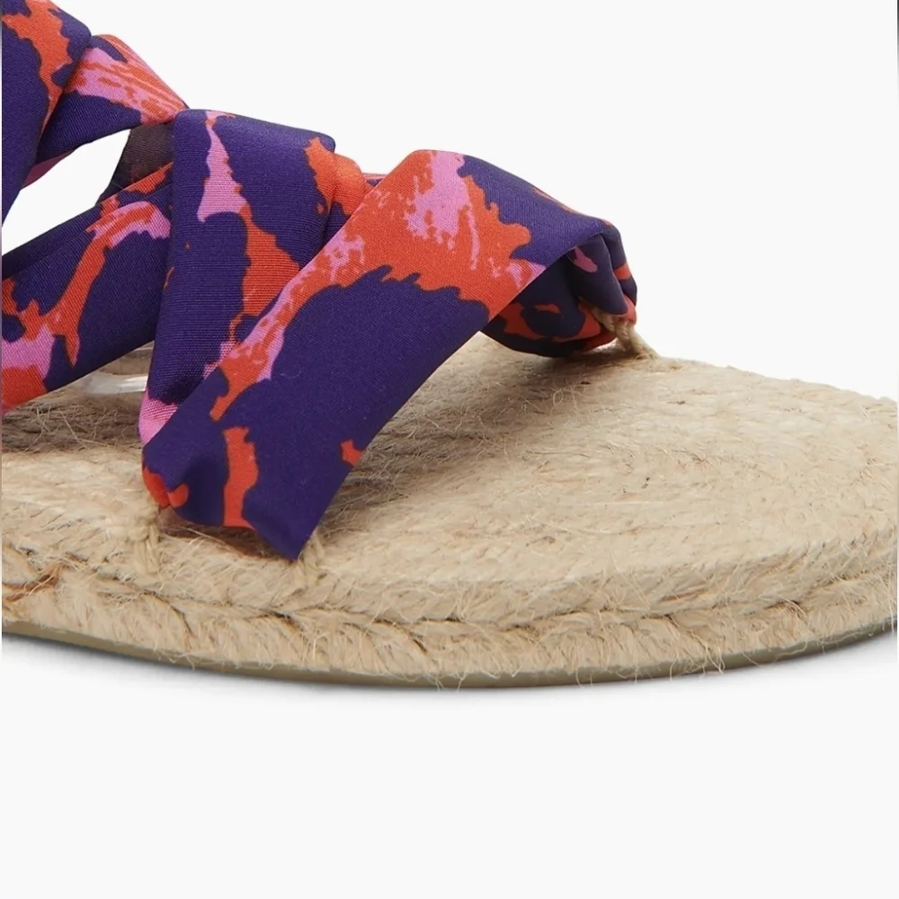 NWOT Diane Von Furstenberg X Castner Paloma Animal Print Espadrilles Rose Multi